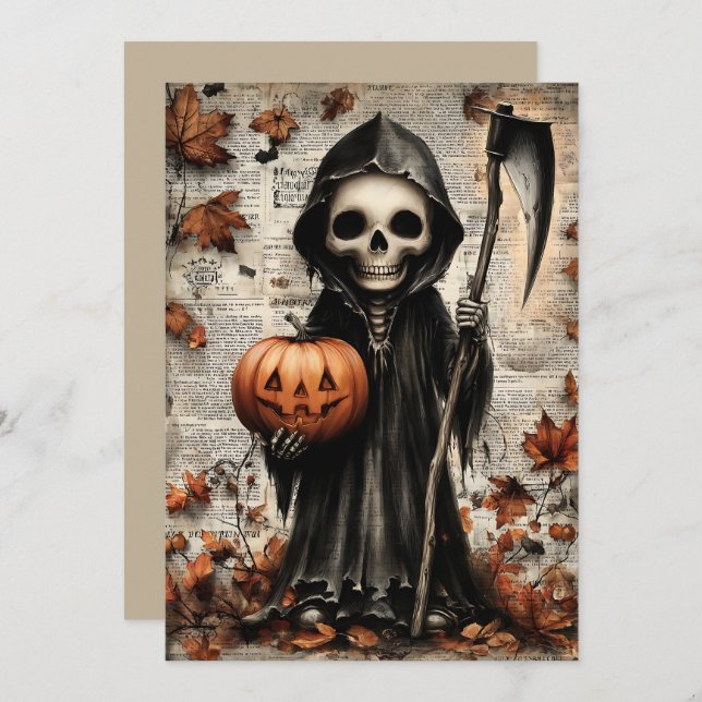 Cartes Pour Fêtes Annuelles Fright & Delight Halloween (Devant / Derrière)