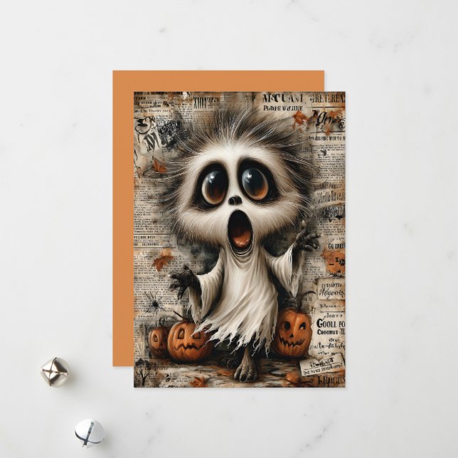 Cartes Pour Fêtes Annuelles Fright & Delight Halloween (Devant/Arrière en situation)
