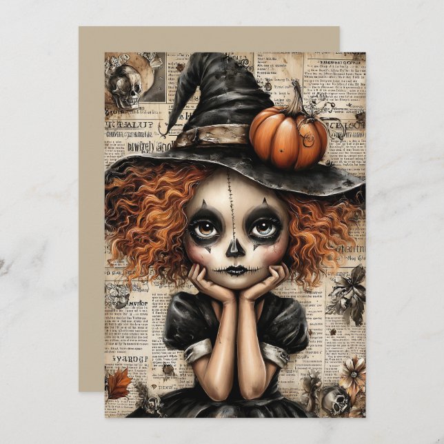 Cartes Pour Fêtes Annuelles Fright & Delight Halloween (Devant / Derrière)