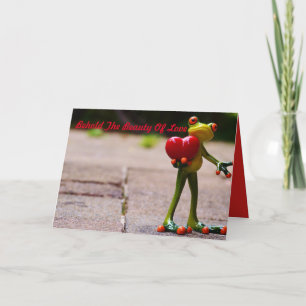 CARTES POUR FÊTES ANNUELLES FROG CONTEMPLEZ LA BEAUTÉ DE L'AMOUR LA SAINT-VALE