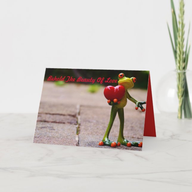 CARTES POUR FÊTES ANNUELLES FROG CONTEMPLEZ LA BEAUTÉ DE L'AMOUR SAINT-VALENTI (Devant)