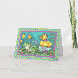 CARTES POUR FÊTES ANNUELLES FROG & DUCK PRINCE EASTER NOTE GREETING CARD VERS