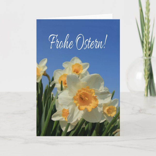 Cartes Pour Fêtes Annuelles Frohe Ostern Allemand Joyeux Pâques (Devant)