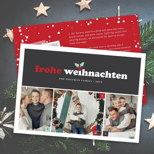 Cartes Pour Fêtes Annuelles 'Frohe Weihnachten' Allemand Joyeux Noël 3 Photo (Créateur téléchargé)
