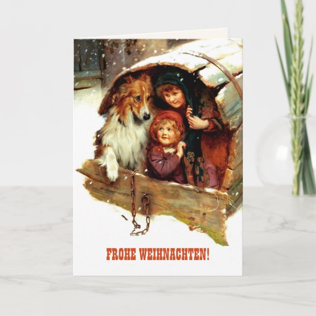 Cartes Pour Fêtes Annuelles Frohe Weihnachten. Christmas Card in German (Devant)