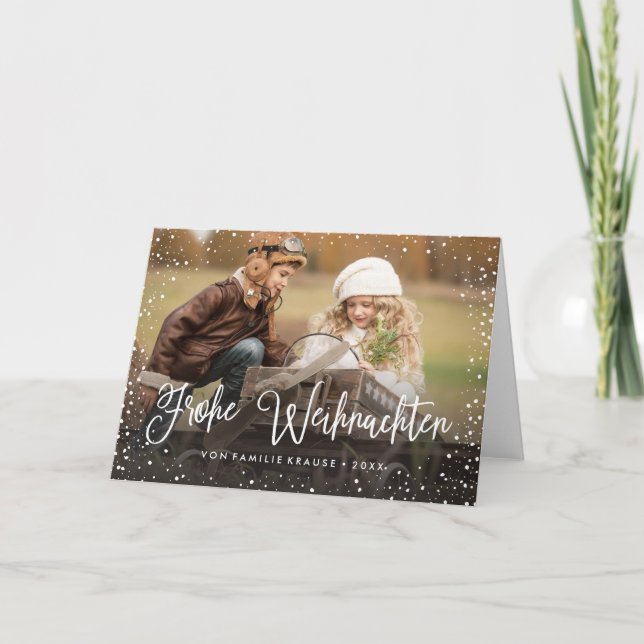 Cartes Pour Fêtes Annuelles Frohe Weihnachten | Weihnachtskarte (Devant)