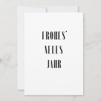 Cartes Pour Fêtes Annuelles Frohes Neues Jahr - minimalistic typography card