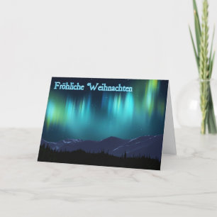 Cartes Pour Fêtes Annuelles Fröhliche Weihnachten - Aurora Borealis
