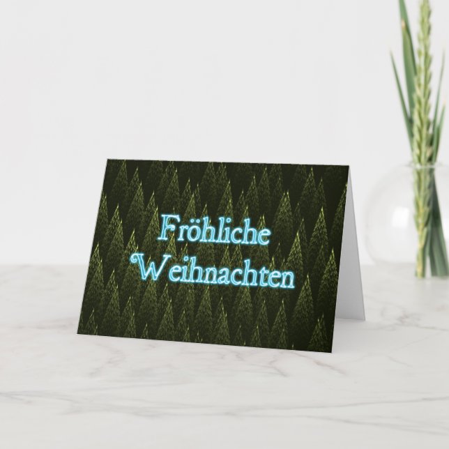 Cartes Pour Fêtes Annuelles Fröhliche Weihnachten - Conifers (Devant)