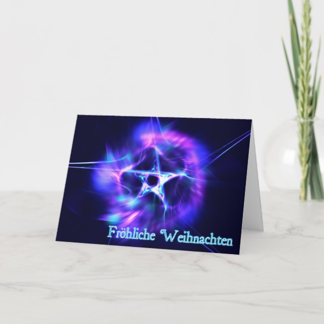 Cartes Pour Fêtes Annuelles Fröhliche Weihnachten - Étoile lumineuse (Devant)