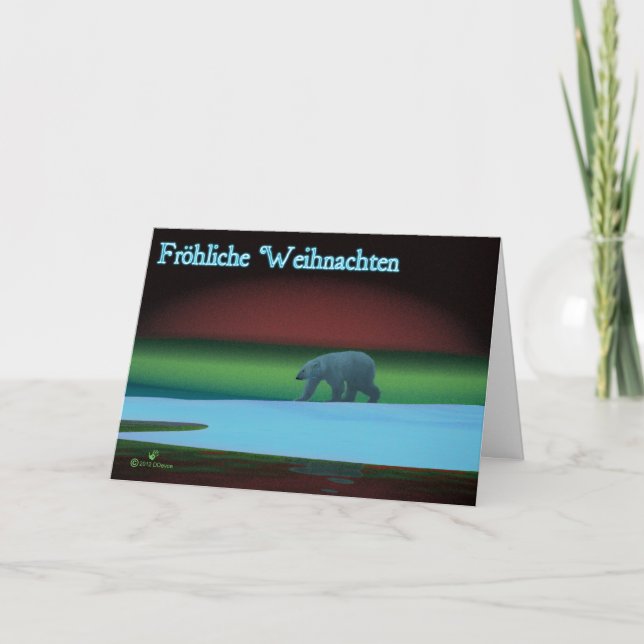 Cartes Pour Fêtes Annuelles Fröhliche Weihnachten - Ours polaire (Devant)