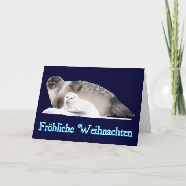 Cartes Pour Fêtes Annuelles Frohliche Weihnachten - Sceau annelé (Devant)
