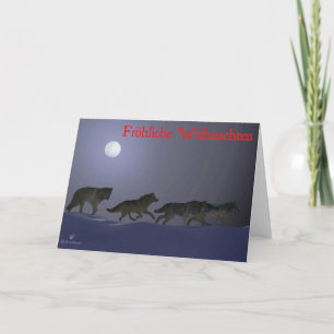 Cartes Pour Fêtes Annuelles Frohliche Weihnachten - Wolfpack