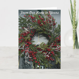 Cartes Pour Fêtes Annuelles From Our Home to Yours Christmas Wreath Icicles
