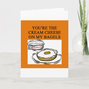 Cartes Pour Fêtes Annuelles fromage à la crème et bagels