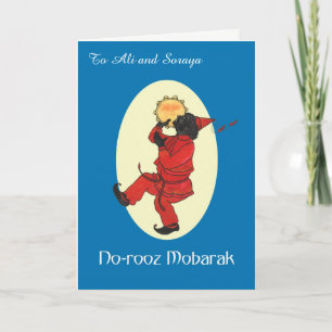 Cartes Pour Fêtes Annuelles Front personnalisé Norooz Haji Firuz Nouvel An per