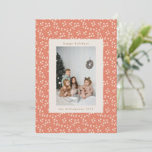 Cartes Pour Fêtes Annuelles Frontière botanique terreuse boho personnalisée av