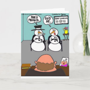Cartes Pour Fêtes Annuelles Frost The Snowman & Époux Frigid Drôles T-Shirts T