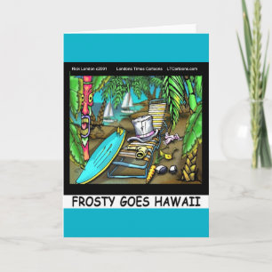 Cartes Pour Fêtes Annuelles Frosty à Hawaï Noël drôle