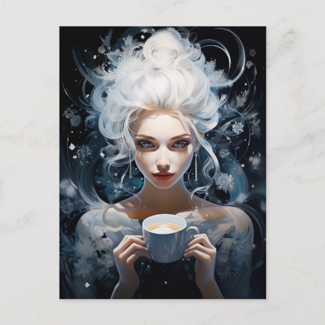 Cartes Pour Fêtes Annuelles Frosty Brews : L'élixir d'hiver pour l'aficionade  (Devant)