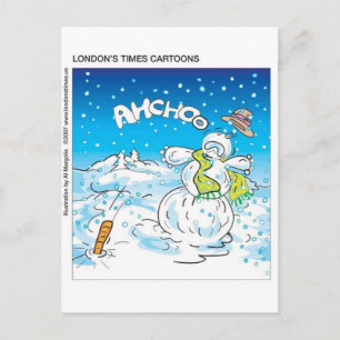 Cartes Pour Fêtes Annuelles Frosty Combatte la Grippe Cadeaux et T-shirts drôl