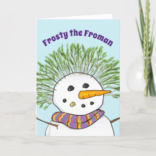 Cartes Pour Fêtes Annuelles Frosty la Froman Funny Christmas