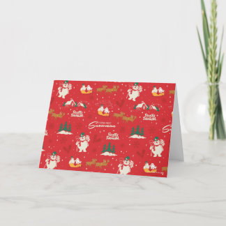 Cartes Pour Fêtes Annuelles Frosty - Le motif de bonhomme de neige préféré de 