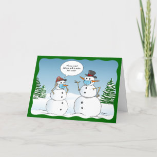 Cartes Pour Fêtes Annuelles Frosty Snowman Joyeux Noël Drôle