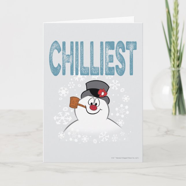 Cartes Pour Fêtes Annuelles Frosty the Snowman™ | Chilliest (Devant)