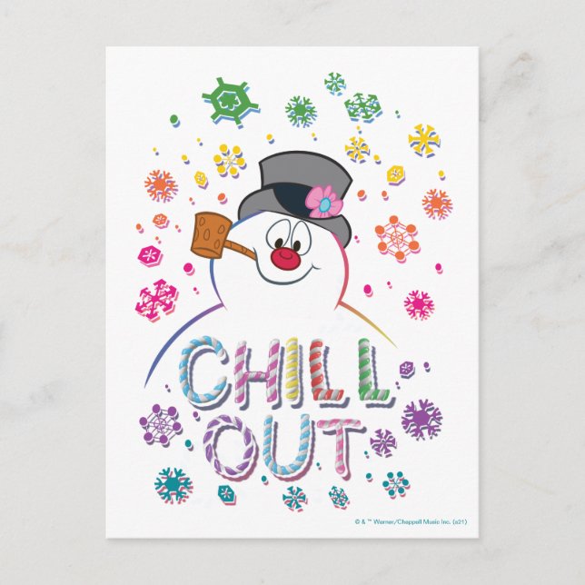 Cartes Pour Fêtes Annuelles Frosty the Snowman™ | Couleurs arc-en-ciel "Refroi (Devant)