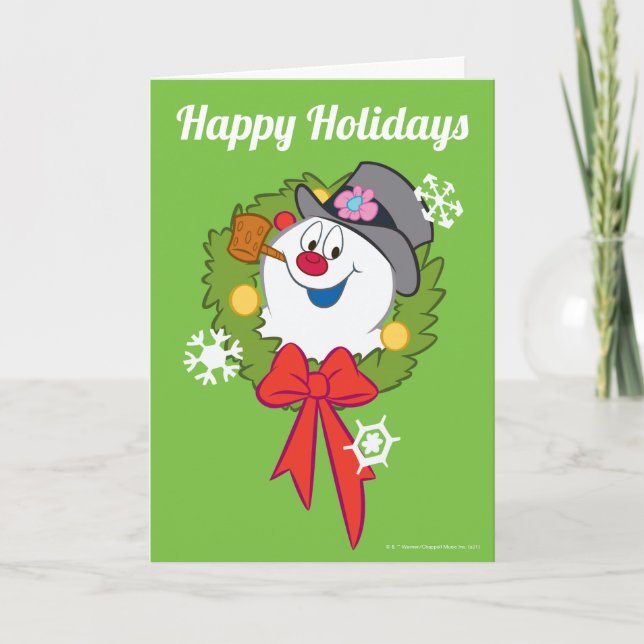 Cartes Pour Fêtes Annuelles Frosty the Snowman™ | Crème Frosty Holiday (Devant)