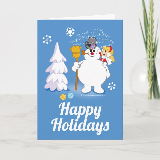 Cartes Pour Fêtes Annuelles Frosty the Snowman™ | Frosty & Karen Winter Fun (Devant)