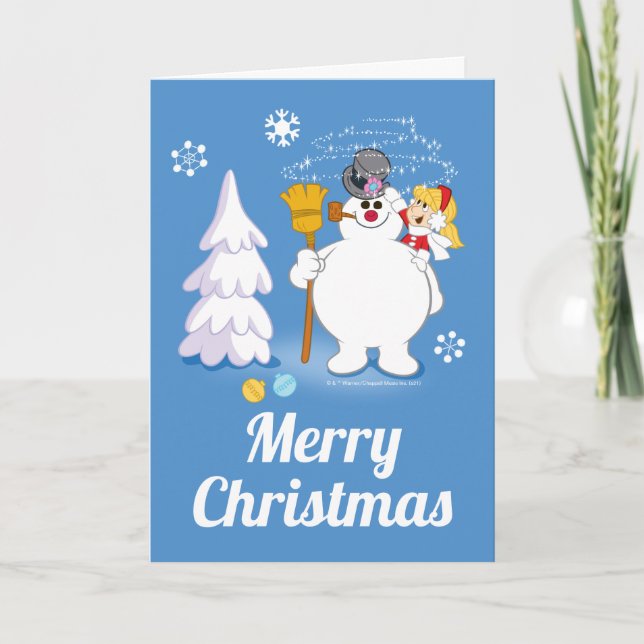 Cartes Pour Fêtes Annuelles Frosty the Snowman™ | Frosty & Karen Winter Fun (Devant)
