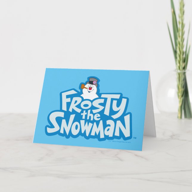 Cartes Pour Fêtes Annuelles Frosty the Snowman™ | Logo empilé gelé (Devant)