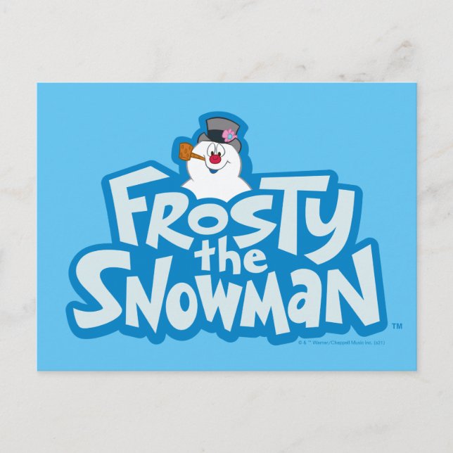 Cartes Pour Fêtes Annuelles Frosty the Snowman™ | Logo empilé gelé (Devant)