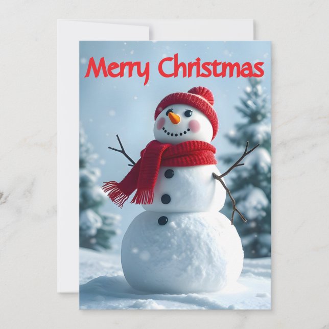 Cartes Pour Fêtes Annuelles Frosty Tout Simplement Enspéré Le Noël Snowman (Devant)