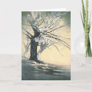 Cartes Pour Fêtes Annuelles Frosty Tree 1920