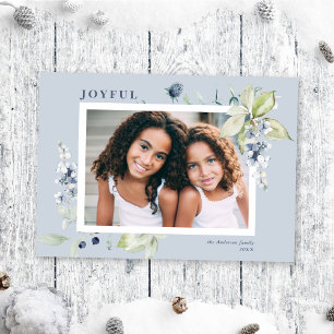Cartes Pour Fêtes Annuelles Frosty Winter Berries Holiday