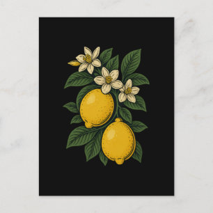 Cartes Pour Fêtes Annuelles Fruit citron Vintage Art Lemon Farm