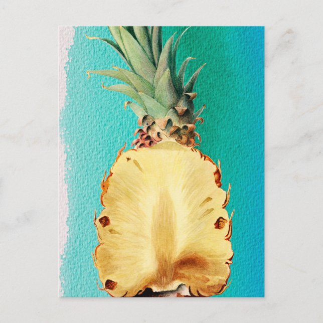 Cartes Pour Fêtes Annuelles Fruit d'ananas tropical d'été (Devant)
