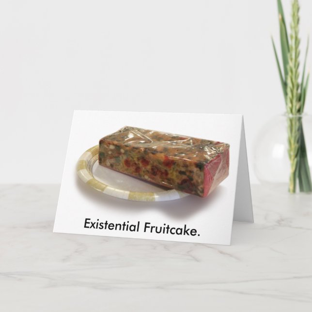 Cartes Pour Fêtes Annuelles Fruitcake existentiel (Devant)