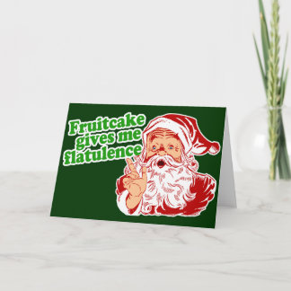 Cartes Pour Fêtes Annuelles Fruitcake fait Père Noël Fart