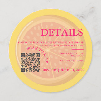 Cartes Pour Fêtes Annuelles Fruité, agrumes colorés détail mariage insérer car