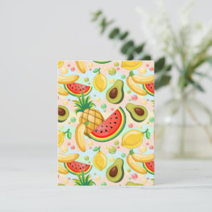 Cartes Pour Fêtes Annuelles Fruits d'été frais Motif