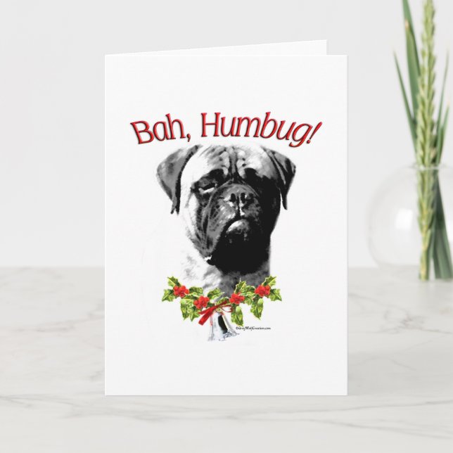 Cartes Pour Fêtes Annuelles Fumisterie de Bullmastiff Bah (Devant)