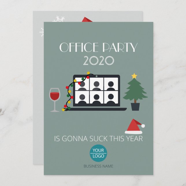 Cartes Pour Fêtes Annuelles Fun chic Company & Business Christmas 2020 (Devant / Derrière)
