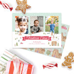 Cartes Pour Fêtes Annuelles Fun Christmas Crew Trois Photo Gingerbread Ville<br><div class="desc">Souhaitez à votre famille et à vos amis de doux voeux de vacances avec notre gingembre de vacances amusant et festif Noël Crew trois photo carte de vacances. Notre design présente nos propres aquarelles peintes à la main, des paysages et des paysages de la ville en pain d'épice. Chaque petit...</div>