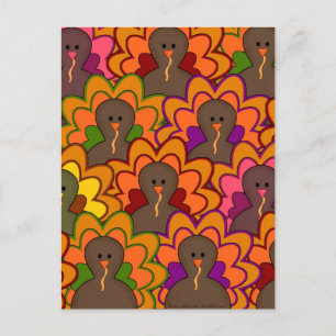 Cartes Pour Fêtes Annuelles Fun Colorful Thanksgiving