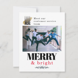 Cartes Pour Fêtes Annuelles Fun Company Photo Joyeux Noël brillant