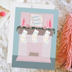 Cartes Pour Fêtes Annuelles Fun Disco Pink Photo de Noël